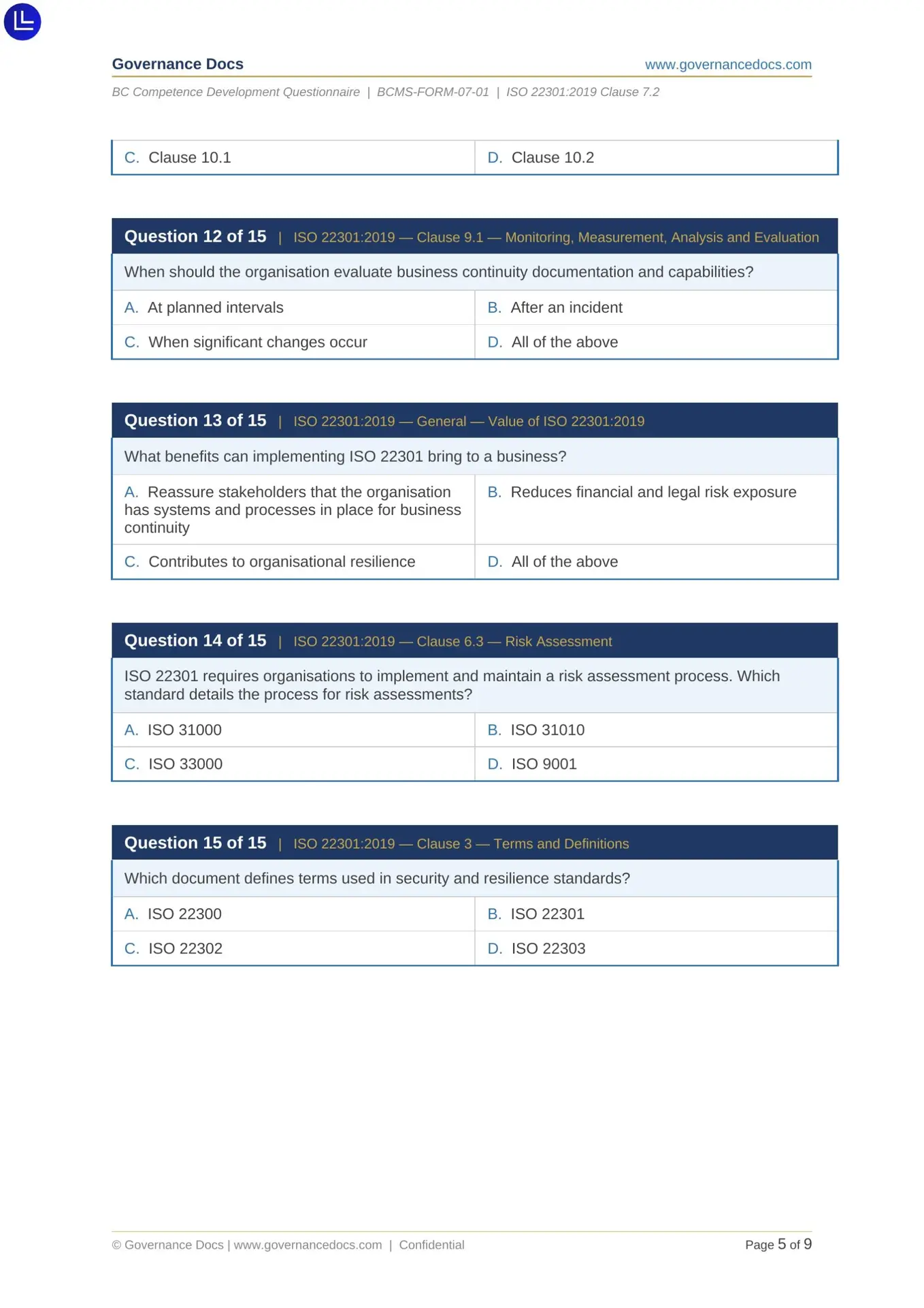 ISO 22301 Toolkit - Comprehensive 75+ Templates! - Image 22