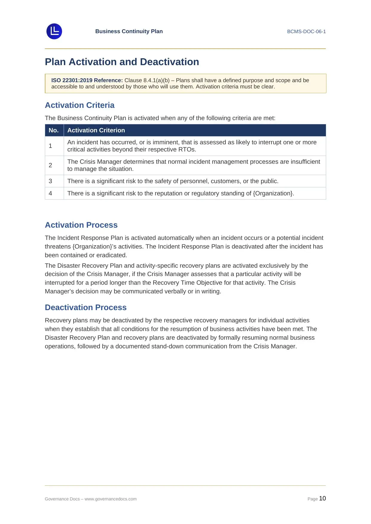 ISO 22301 Toolkit - Comprehensive 75+ Templates! - Image 36