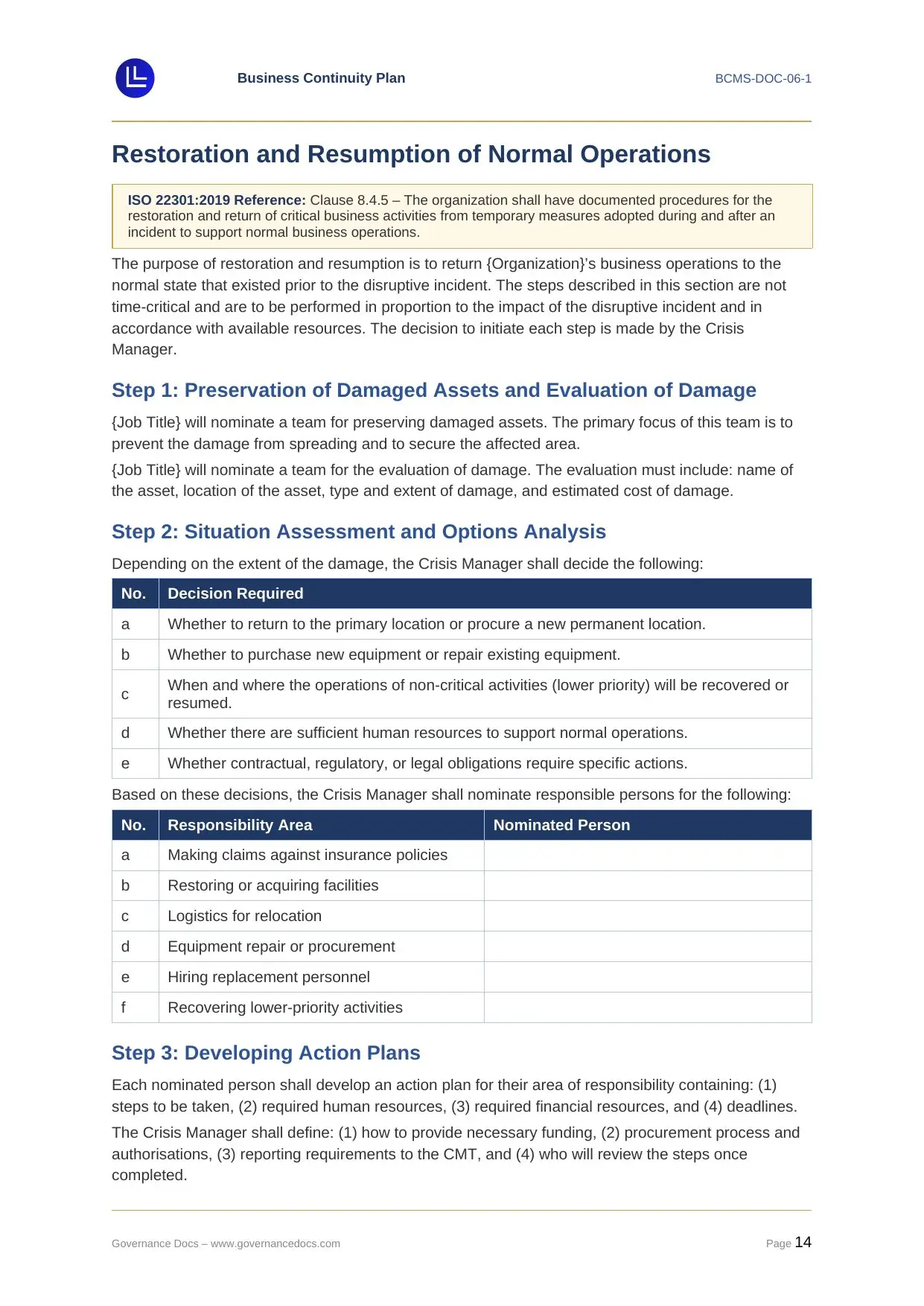 ISO 22301 Toolkit - Comprehensive 75+ Templates! - Image 35