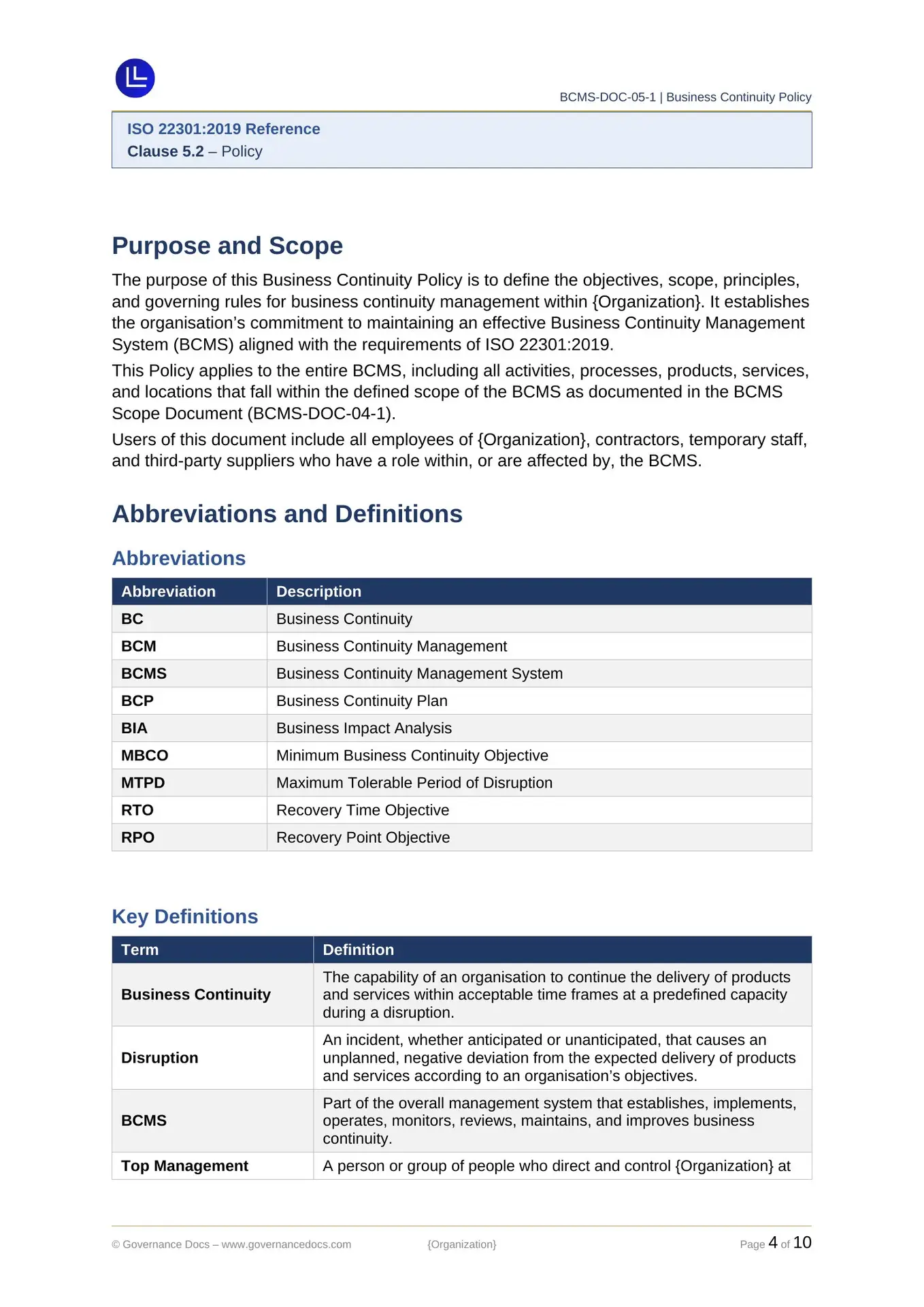 ISO 22301 Toolkit - Comprehensive 75+ Templates! - Image 40