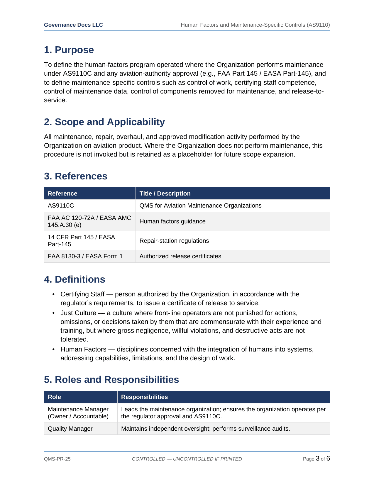 Comprehensive AS 9100/9110/9120 Aerospace QMS Toolkit – 38 Templates - Image 17