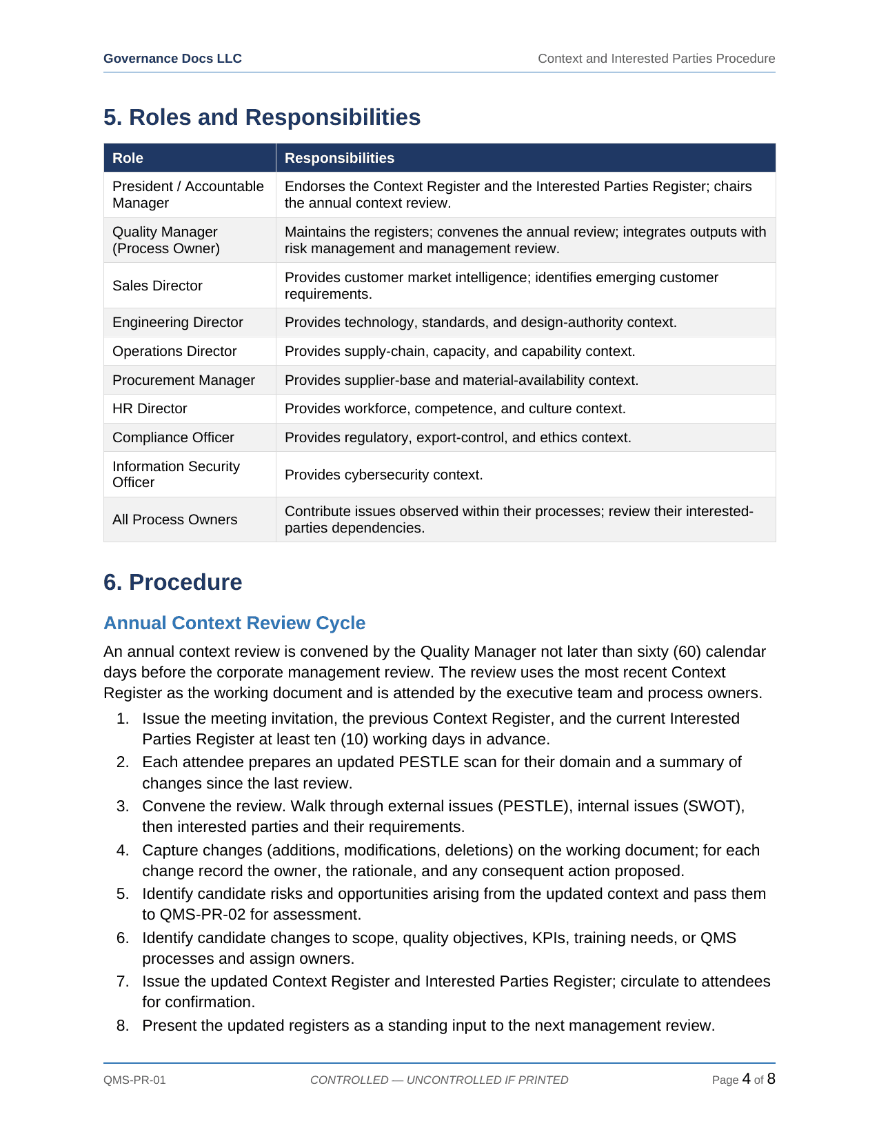 Comprehensive AS 9100/9110/9120 Aerospace QMS Toolkit – 38 Templates - Image 8