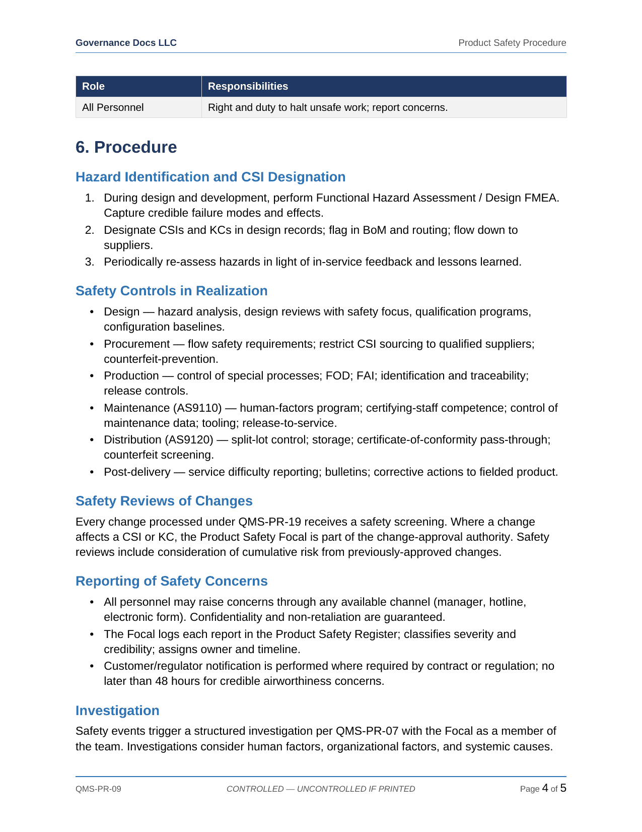 Comprehensive AS 9100/9110/9120 Aerospace QMS Toolkit – 38 Templates - Image 10