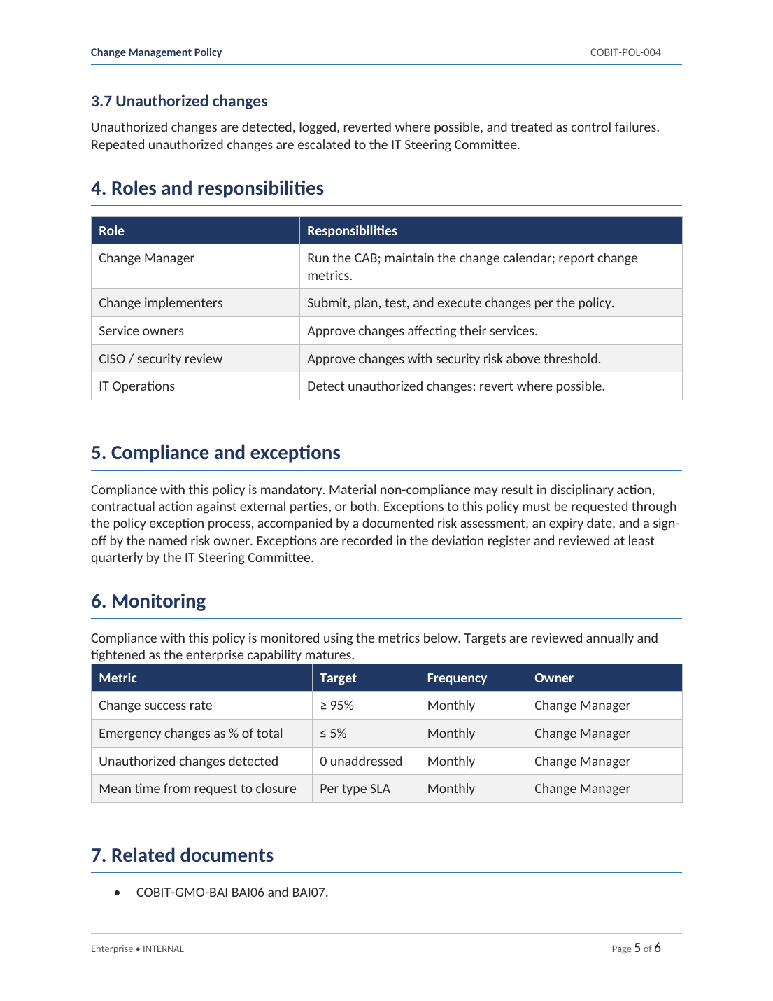 Comprehensive COBIT 2019 IT Governance Toolkit – 31 Templates - Image 11