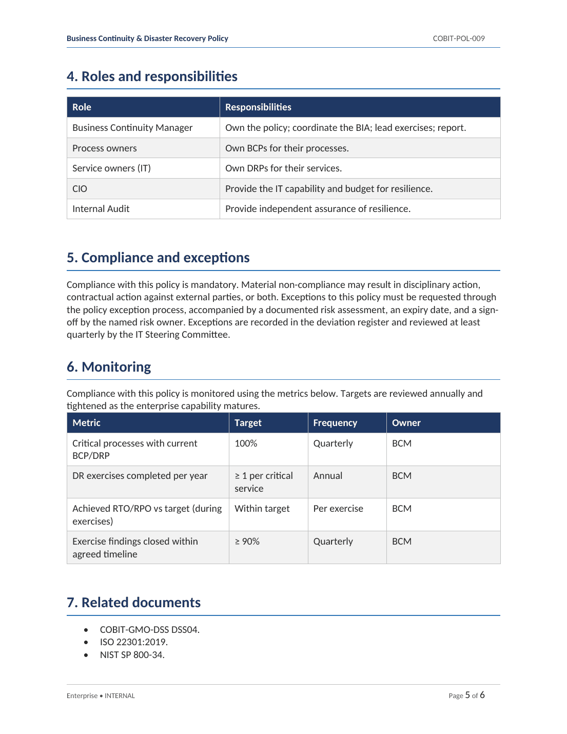 Comprehensive COBIT 2019 IT Governance Toolkit – 31 Templates - Image 19
