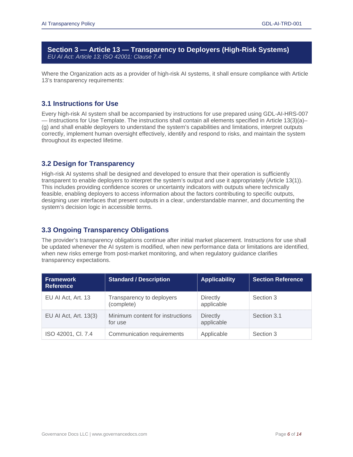 Comprehensive EU AI Act Toolkit – 60 Compliance Templates - Image 29