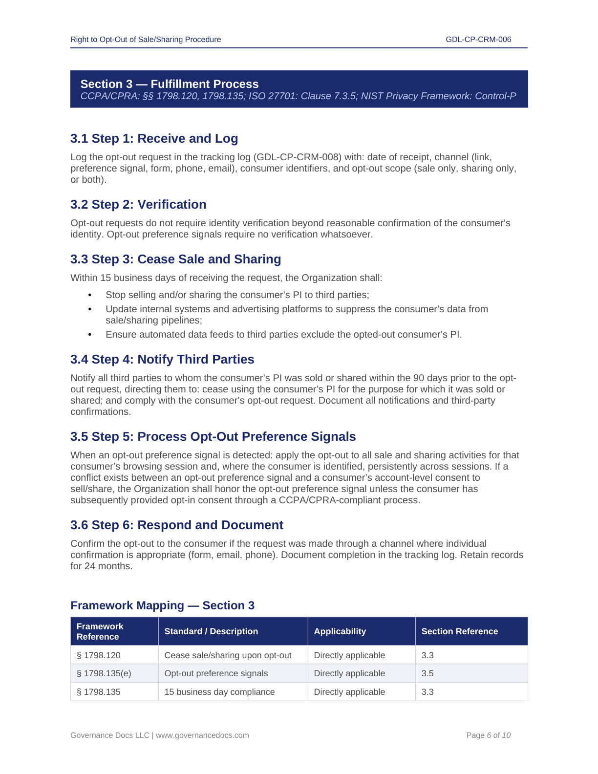Comprehensive CCPA-CPRA Compliance Toolkit – 60+ Privacy Templates - Image 14