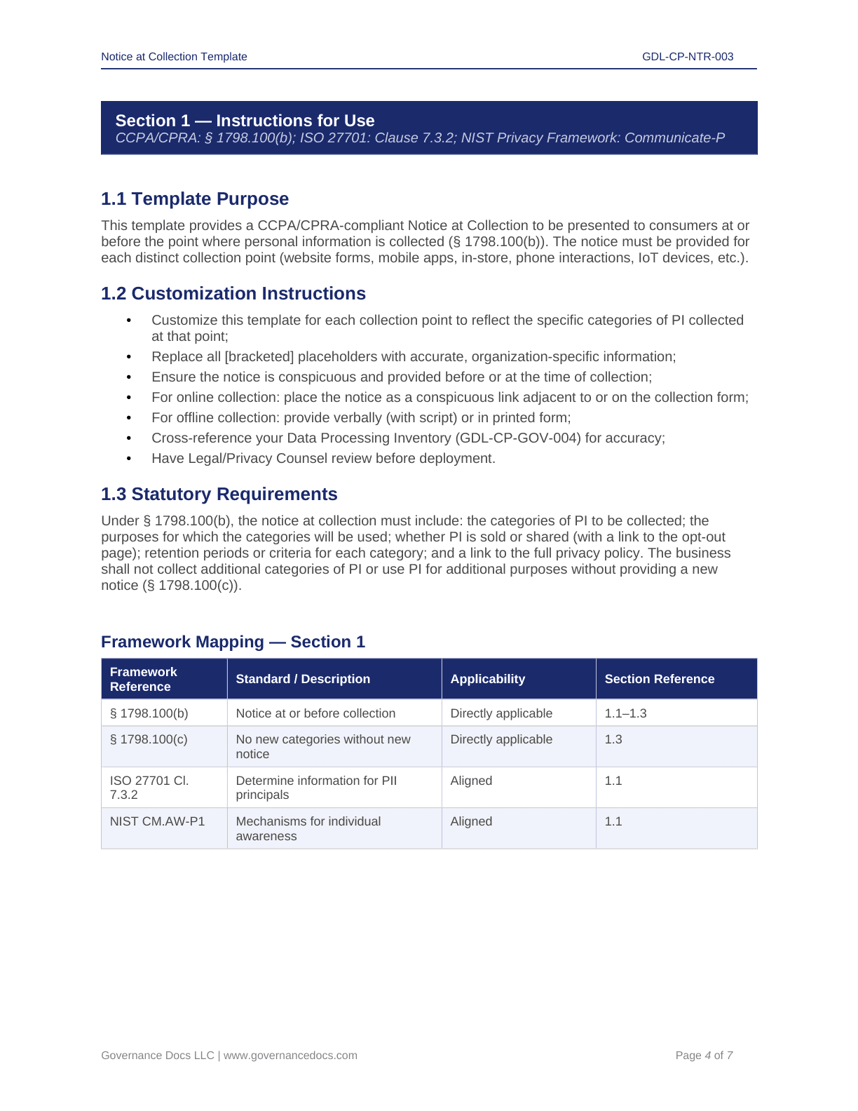 Comprehensive CCPA-CPRA Compliance Toolkit – 60+ Privacy Templates - Image 27