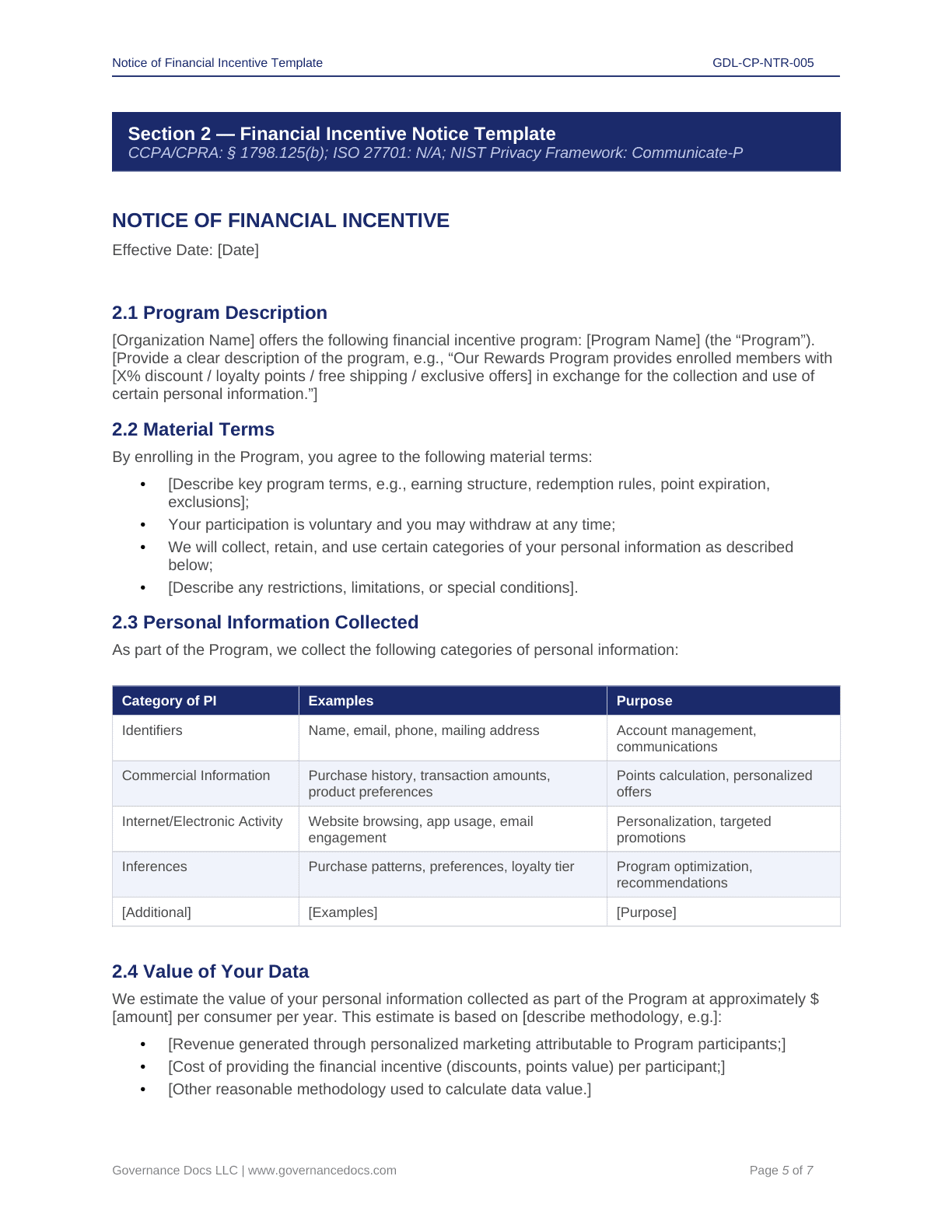 Comprehensive CCPA-CPRA Compliance Toolkit – 60+ Privacy Templates - Image 29