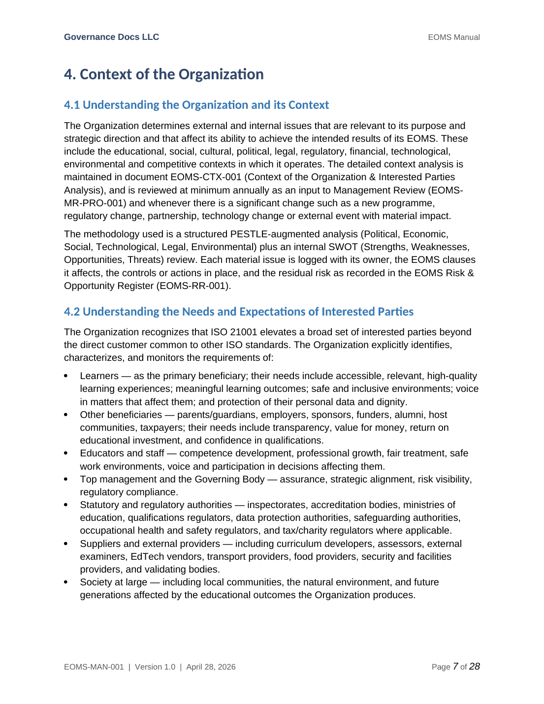 Comprehensive ISO 21001 Educational Management Toolkit – 43 Templates - Image 2