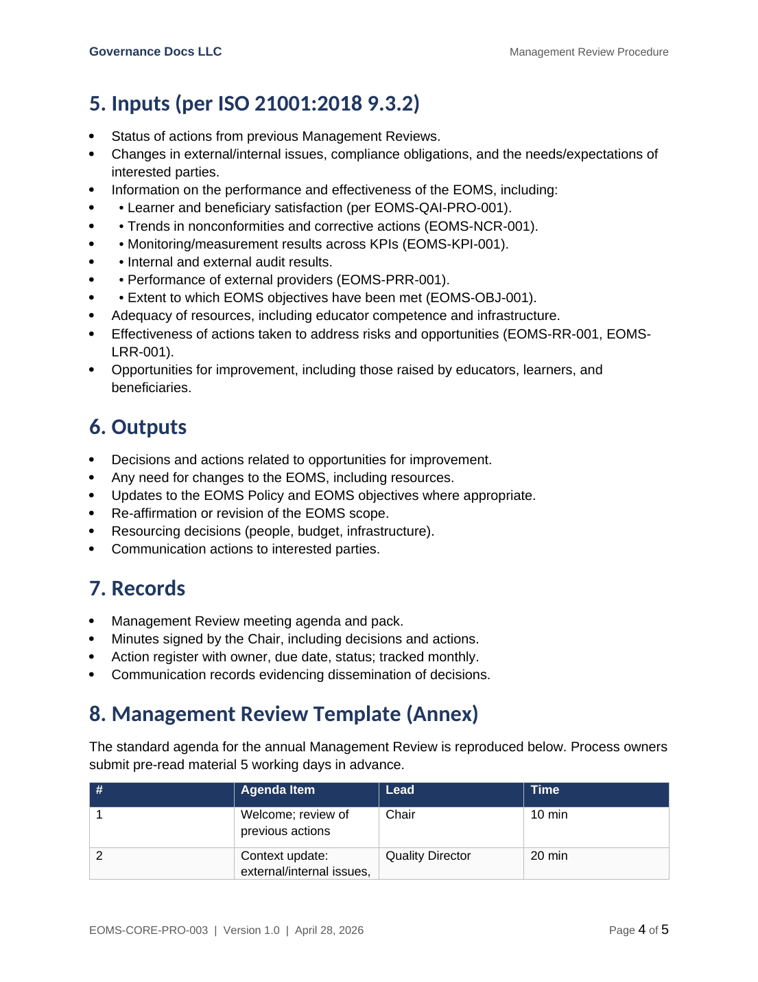 Comprehensive ISO 21001 Educational Management Toolkit – 43 Templates - Image 14
