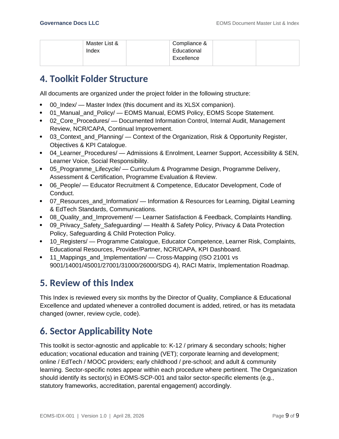 Comprehensive ISO 21001 Educational Management Toolkit – 43 Templates - Image 3