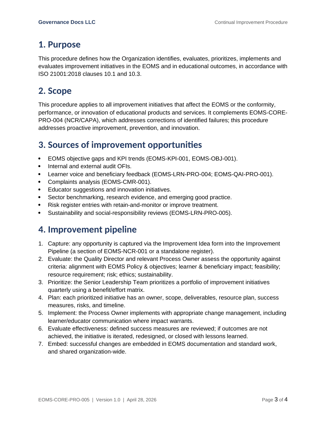 Comprehensive ISO 21001 Educational Management Toolkit – 43 Templates - Image 8