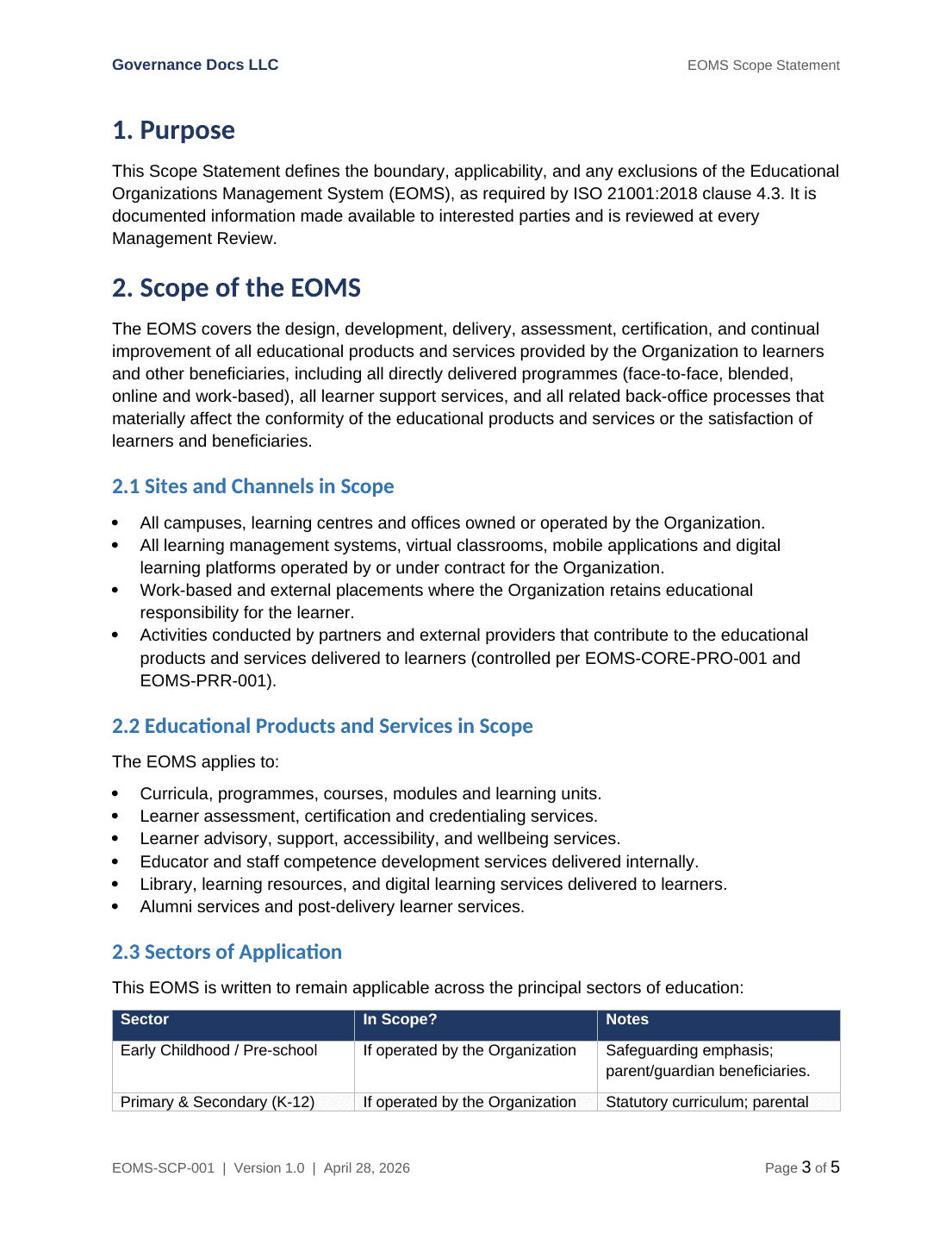 Comprehensive ISO 21001 Educational Management Toolkit – 43 Templates - Image 10