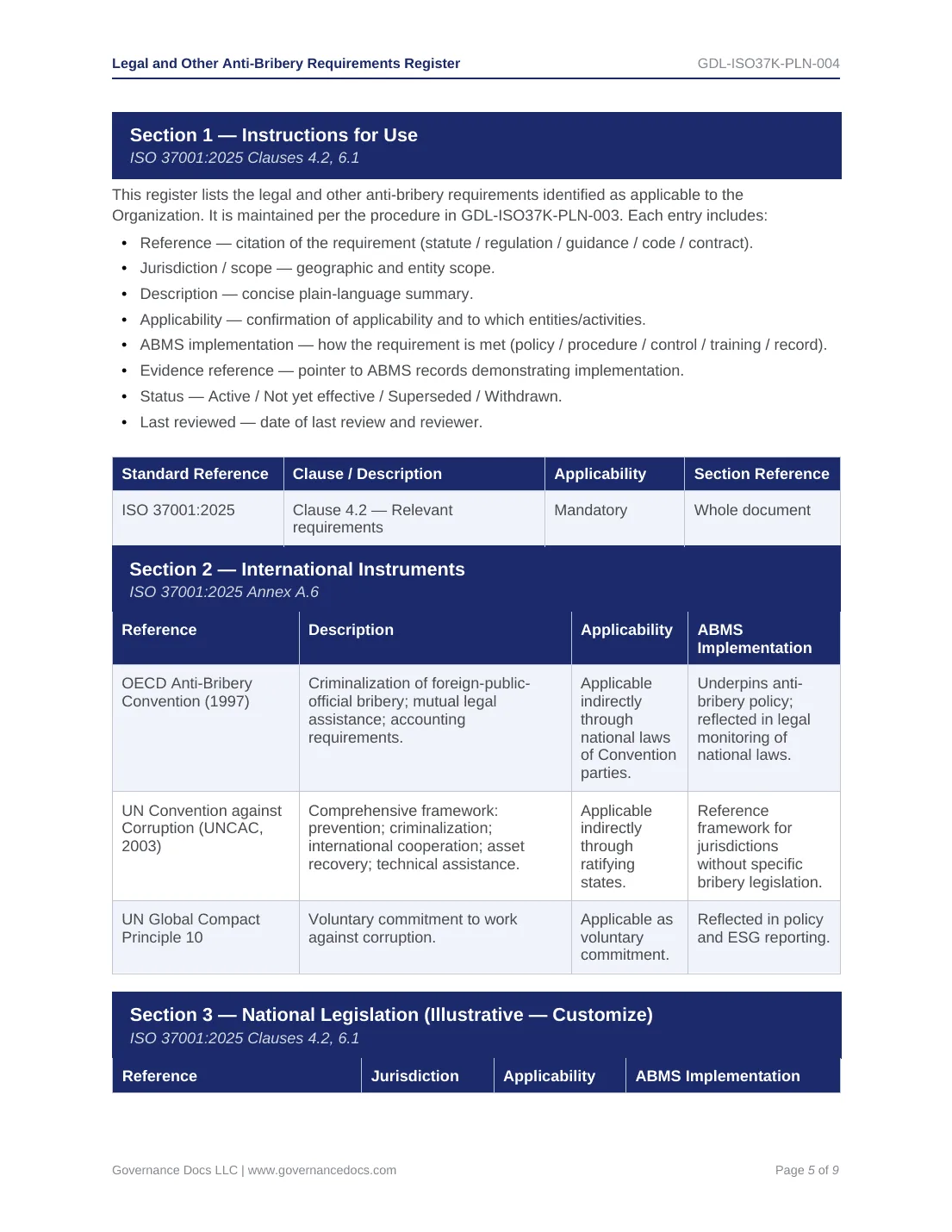 Comprehensive ISO 37001 Anti-Bribery Toolkit – 55 Compliance Templates - Image 6