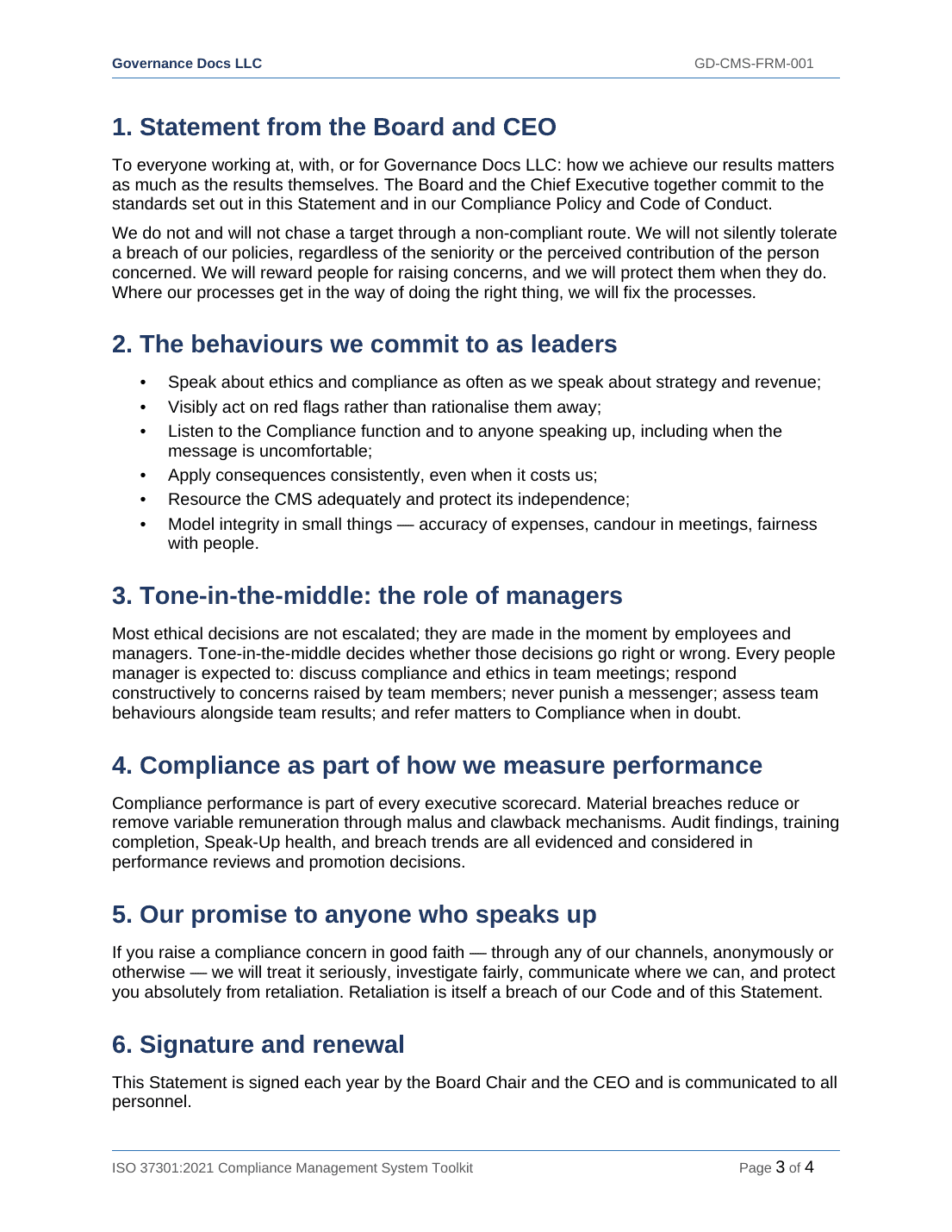 Comprehensive ISO 37301 Compliance Management Toolkit – 24 Templates - Image 3