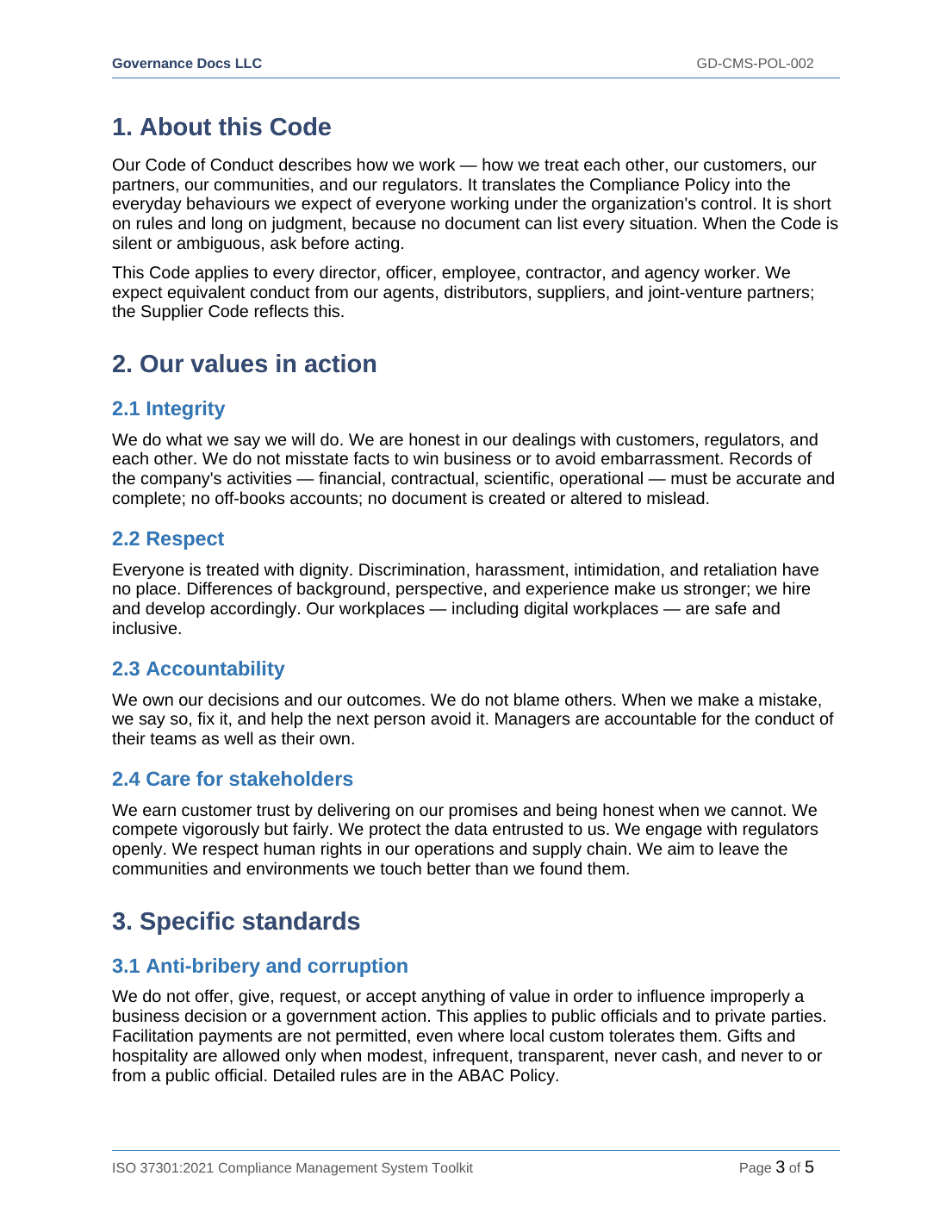 Comprehensive ISO 37301 Compliance Management Toolkit – 24 Templates - Image 4