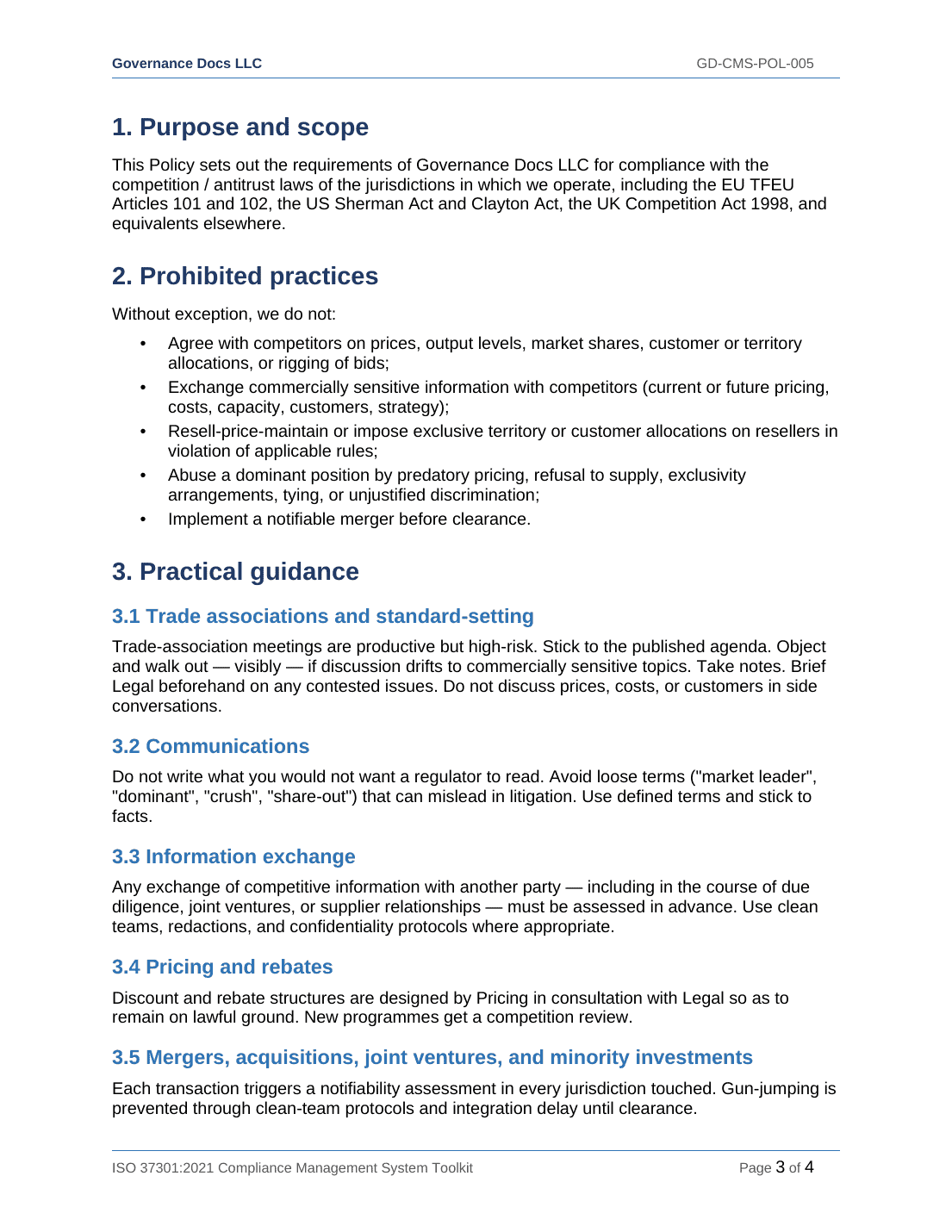 Comprehensive ISO 37301 Compliance Management Toolkit – 24 Templates - Image 5