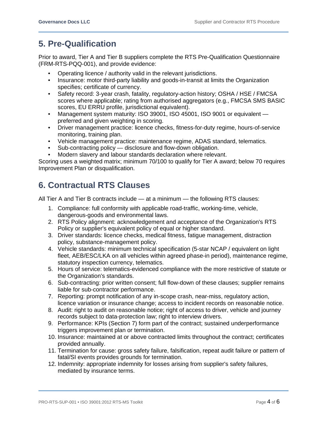 Comprehensive ISO 39001 Road Traffic Safety Toolkit – 10 Templates - Image 2