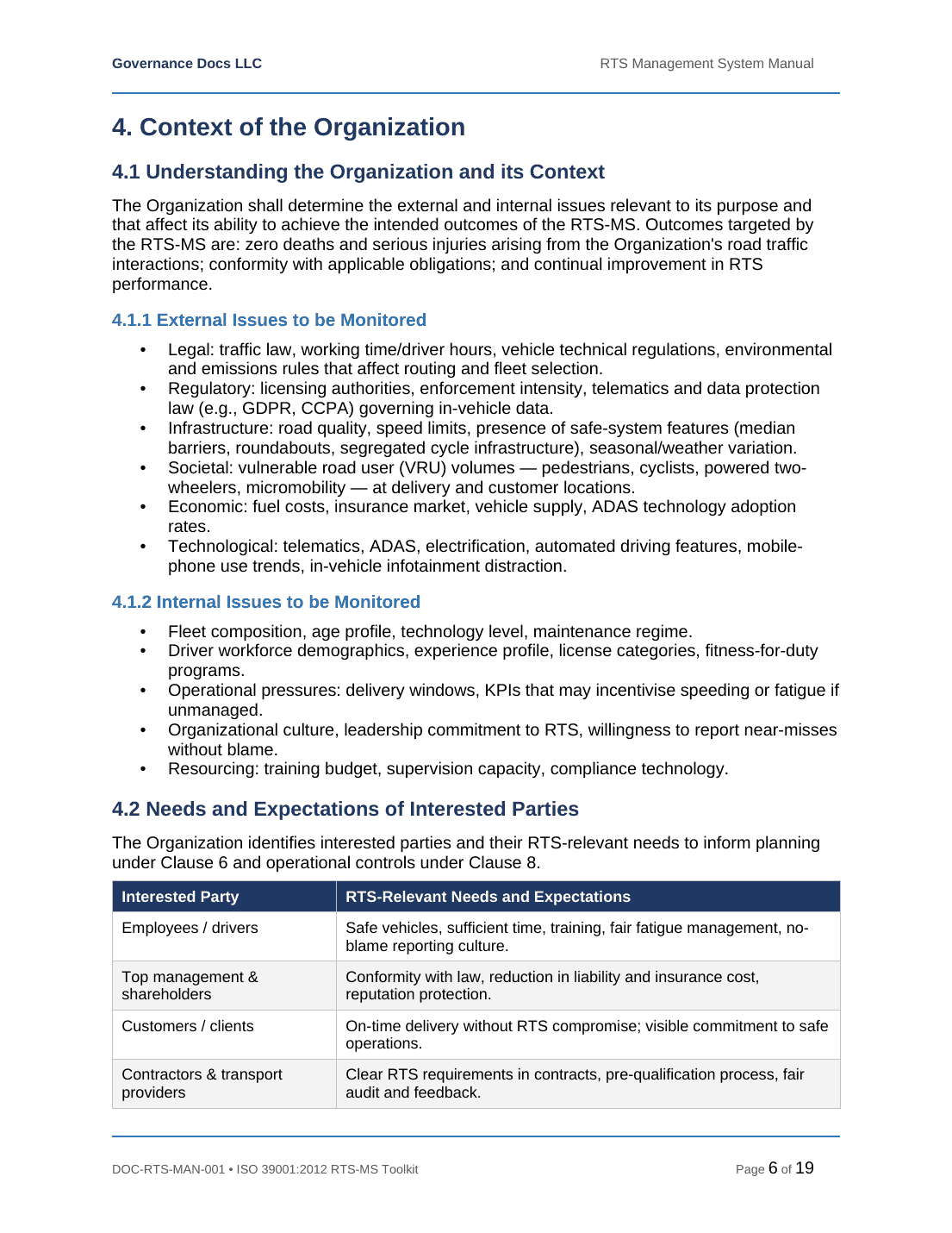 Comprehensive ISO 39001 Road Traffic Safety Toolkit – 10 Templates - Image 5