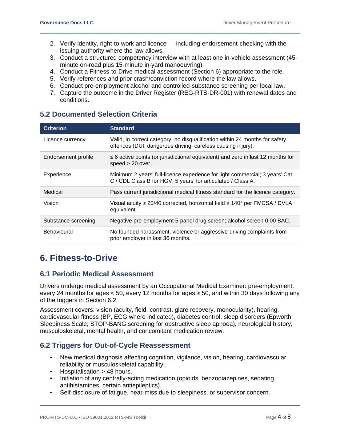 Comprehensive ISO 39001 Road Traffic Safety Toolkit – 10 Templates - Image 6