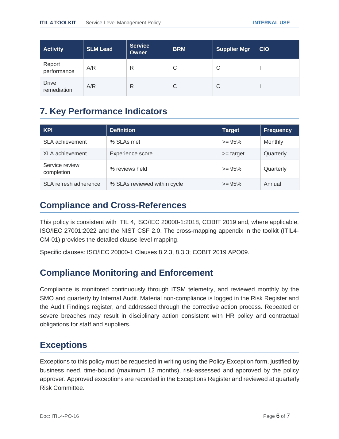 Comprehensive ITIL 4 Service Management Toolkit – 28 Templates - Image 11