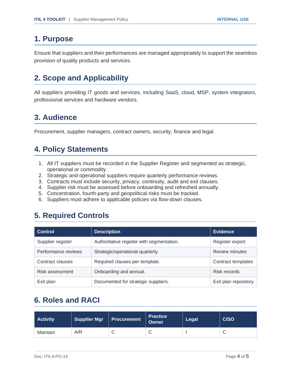 Comprehensive ITIL 4 Service Management Toolkit – 28 Templates - Image 19