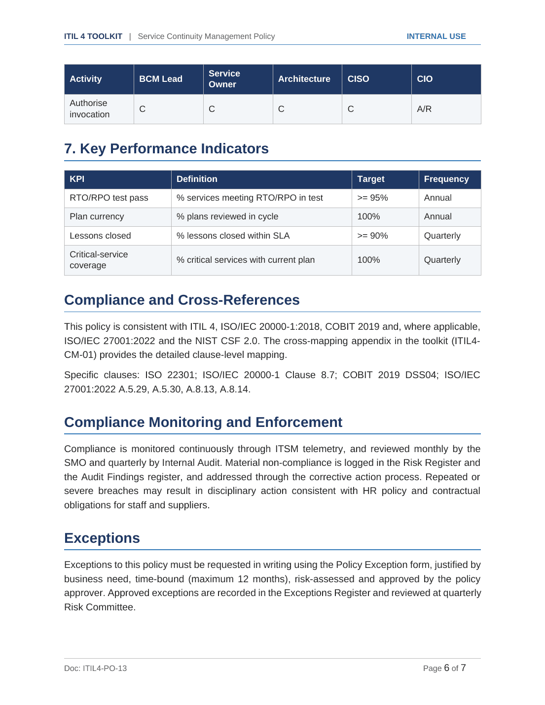 Comprehensive ITIL 4 Service Management Toolkit – 28 Templates - Image 7
