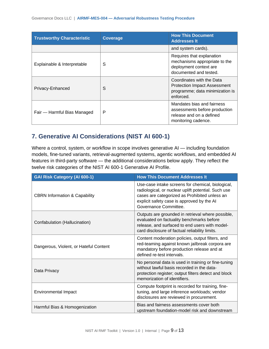 Comprehensive NIST AI RMF Toolkit – 36 AI Governance Templates - Image 11