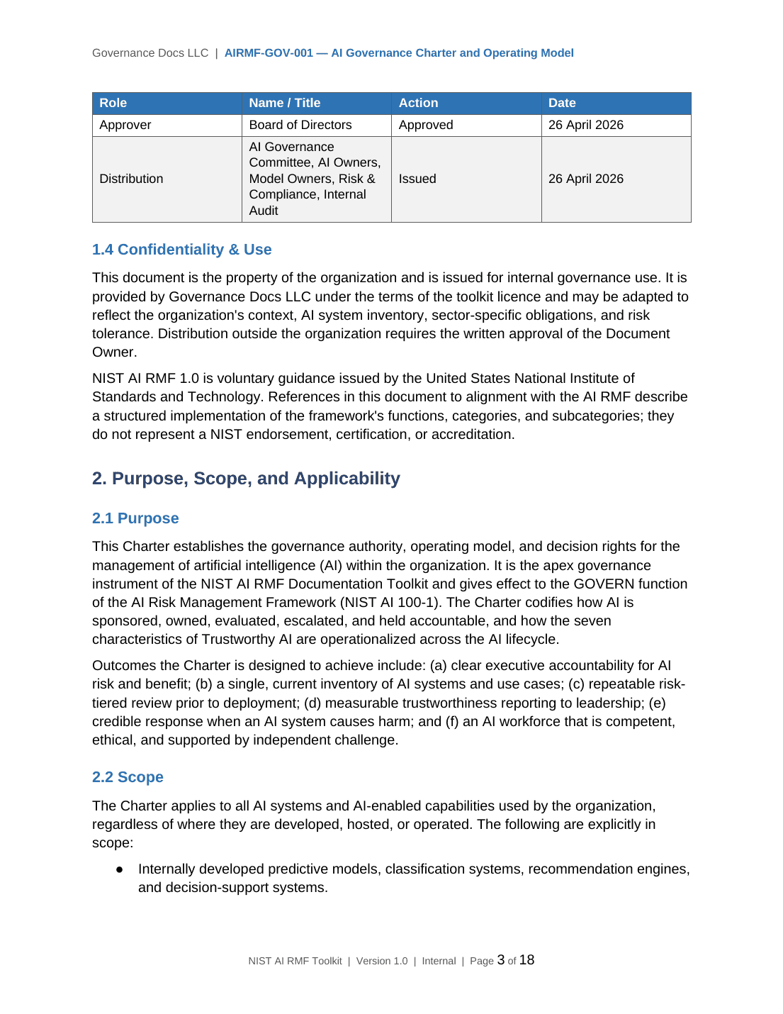Comprehensive NIST AI RMF Toolkit – 36 AI Governance Templates - Image 6