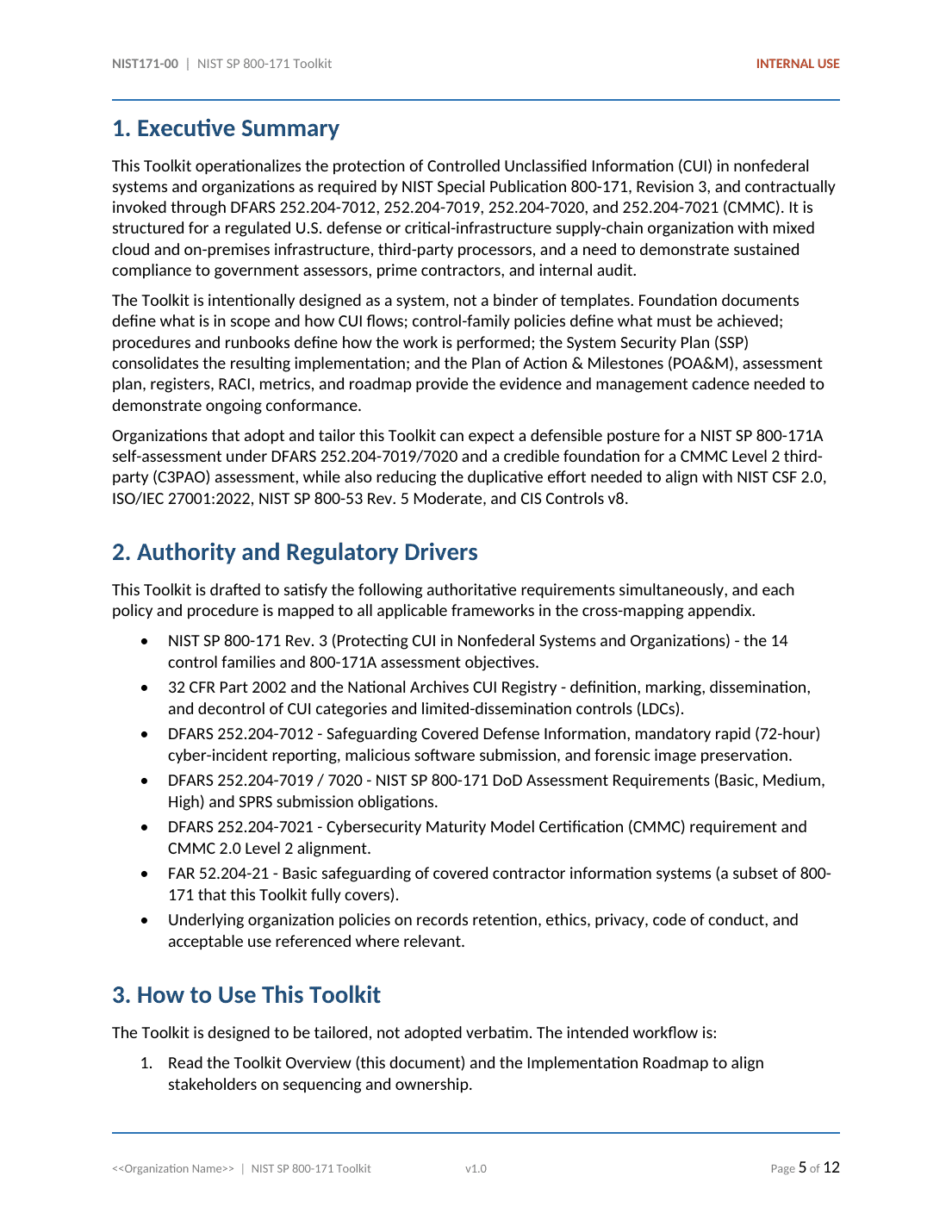 Comprehensive NIST SP 800-171 CUI Protection Toolkit – 33 Templates - Image 2