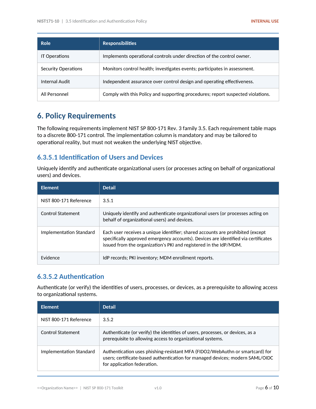 Comprehensive NIST SP 800-171 CUI Protection Toolkit – 33 Templates - Image 11