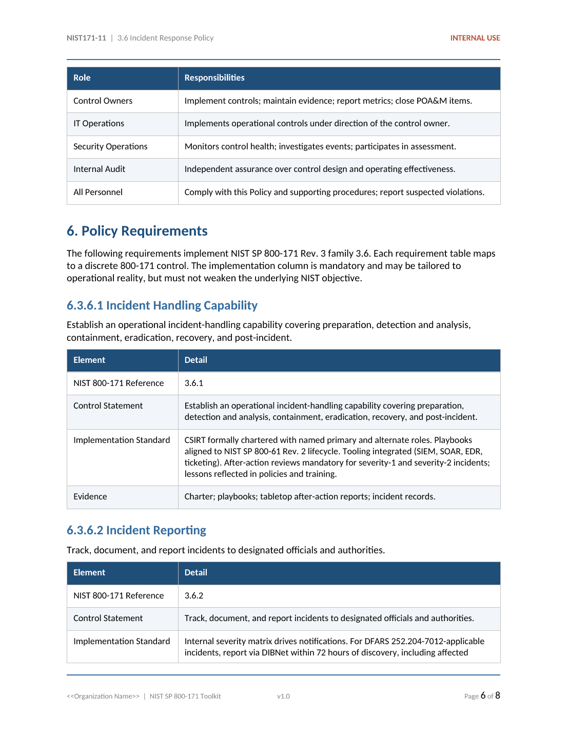 Comprehensive NIST SP 800-171 CUI Protection Toolkit – 33 Templates - Image 9