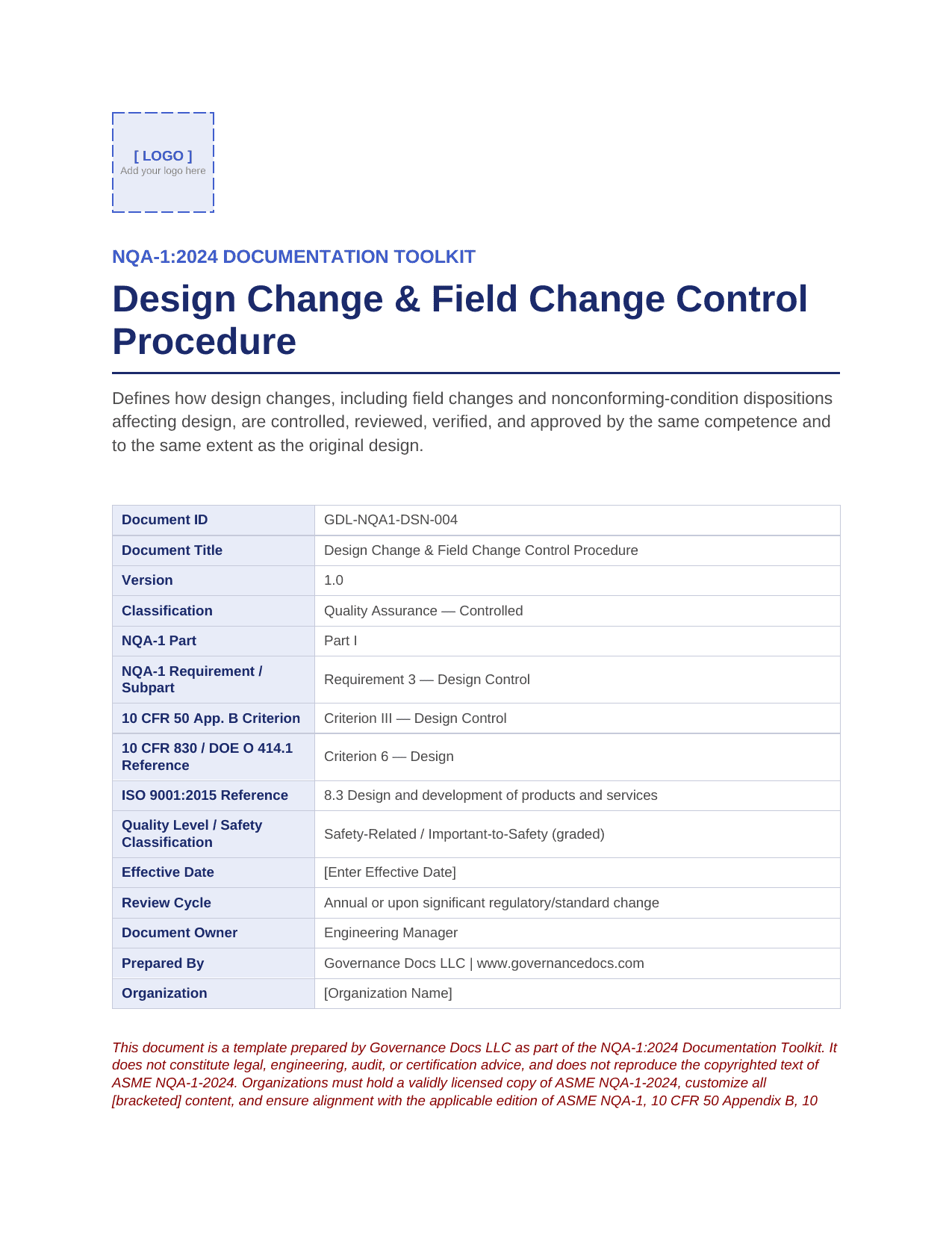 Comprehensive NQA-1:2024 Nuclear Quality Assurance Toolkit – 100+ Templates - Image 14