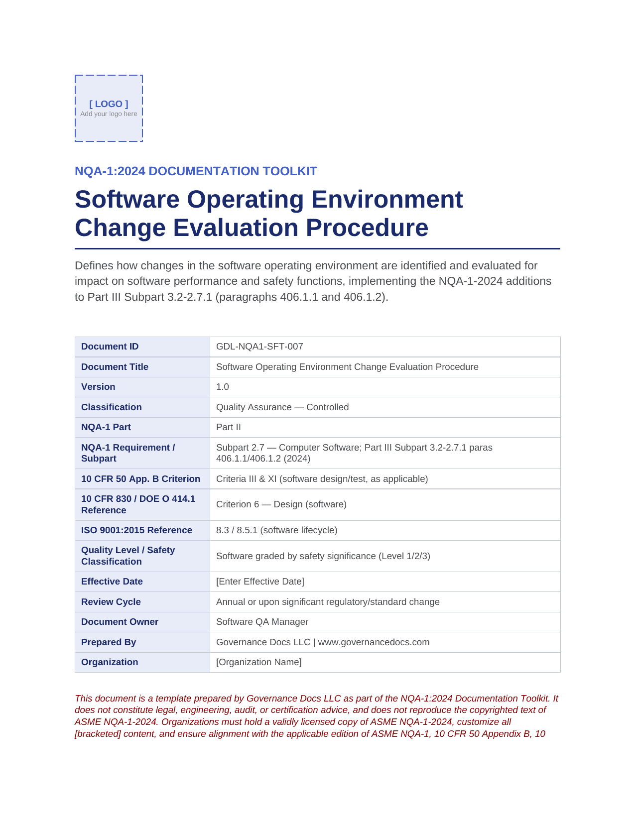 Comprehensive NQA-1:2024 Nuclear Quality Assurance Toolkit – 100+ Templates - Image 28