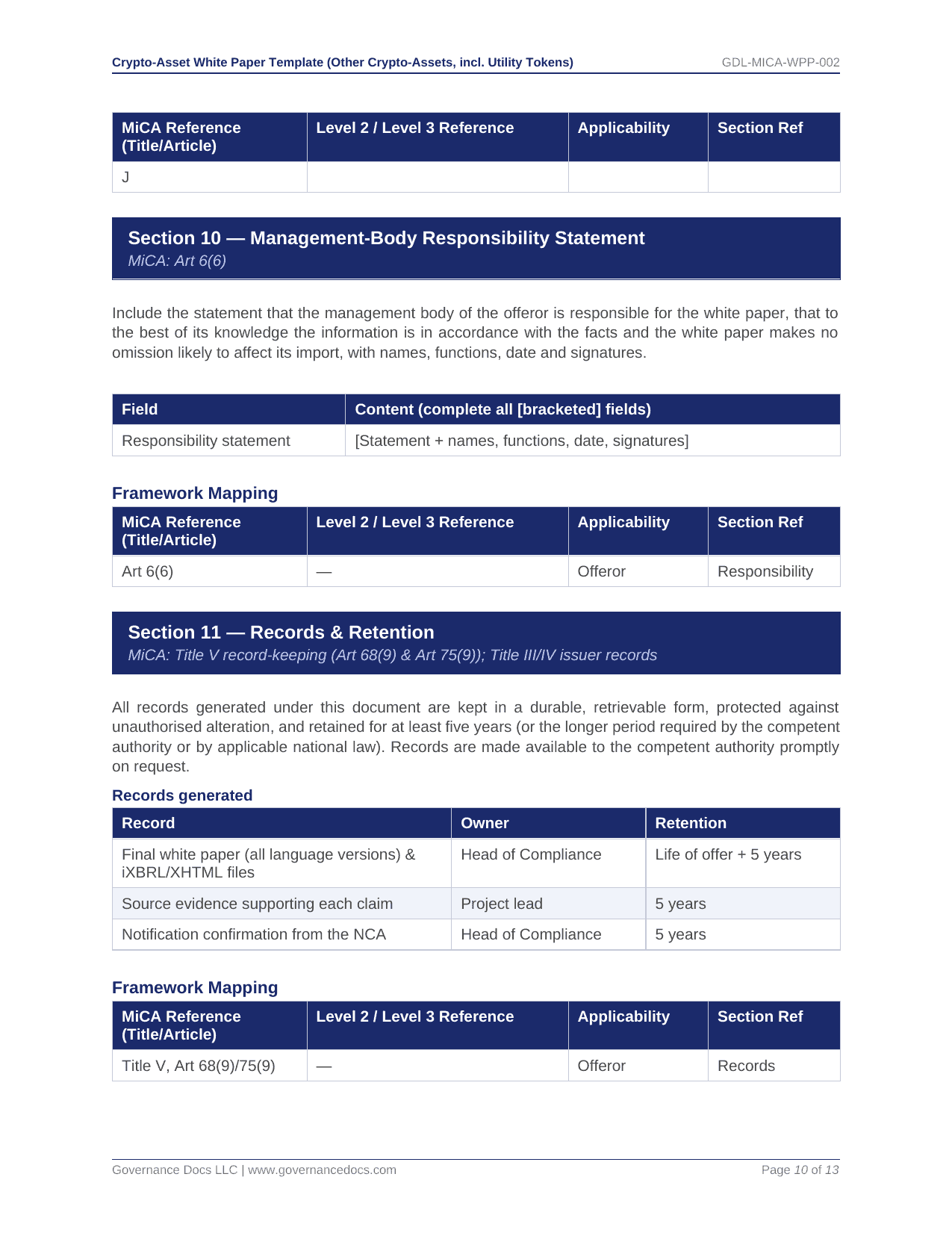 ISO Toolkits management and record-keeping templates for compliance and responsibility statements.
