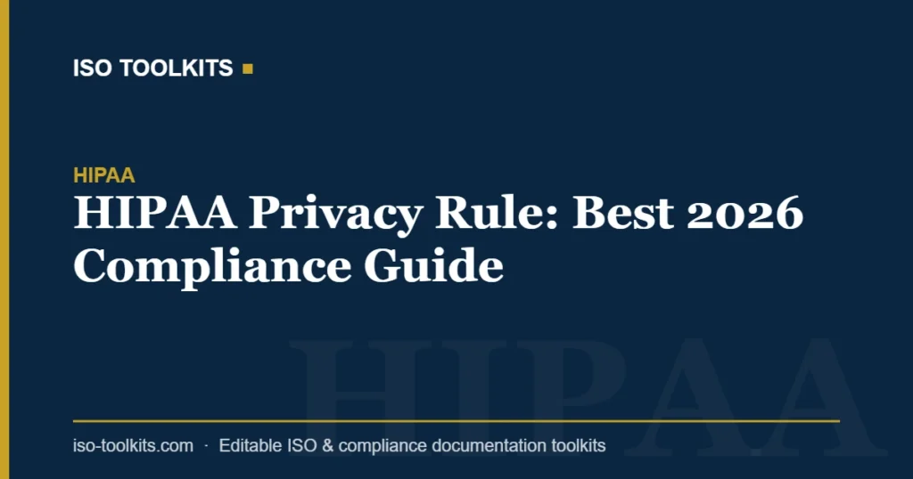 HIPAA Privacy Rule: Best 2026 Compliance Guide — ISO Toolkits