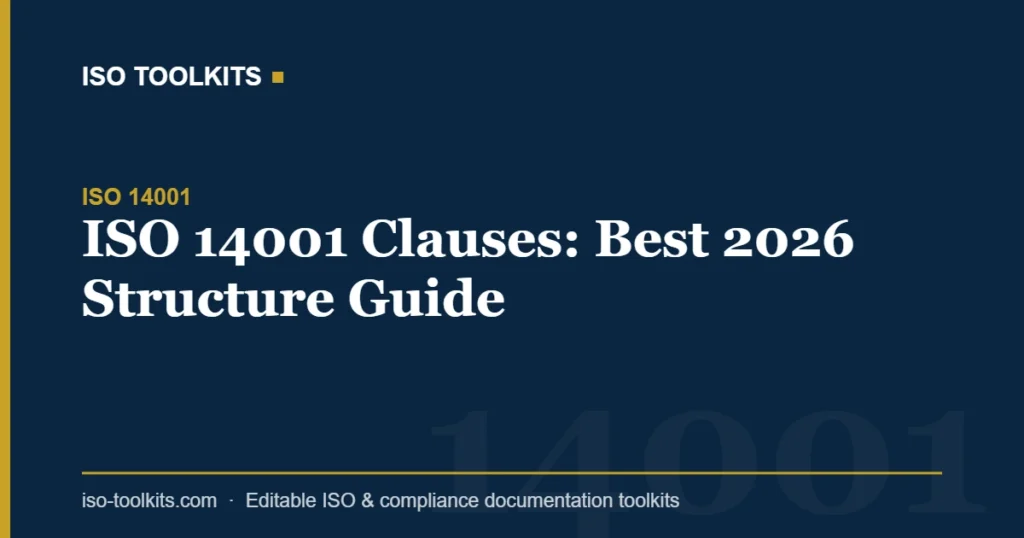 ISO 14001 Clauses: Best 2026 Structure Guide — ISO Toolkits
