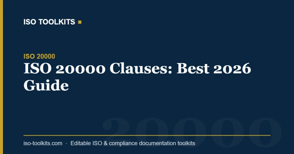 ISO 20000 Clauses: Best 2026 Guide — ISO Toolkits