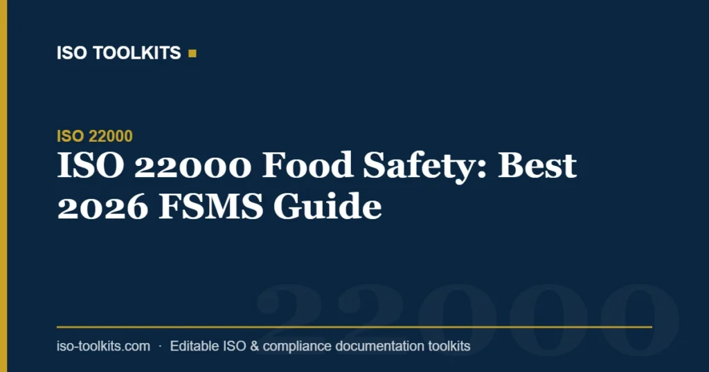 ISO 22000 Food Safety: Best 2026 FSMS Guide — ISO Toolkits