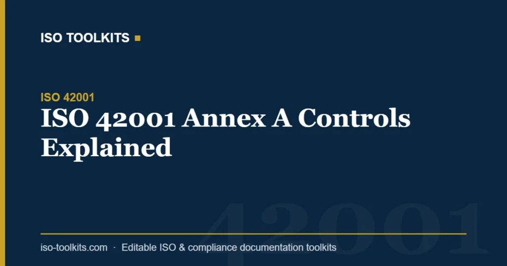 ISO 42001 Annex A Controls Explained — ISO Toolkits