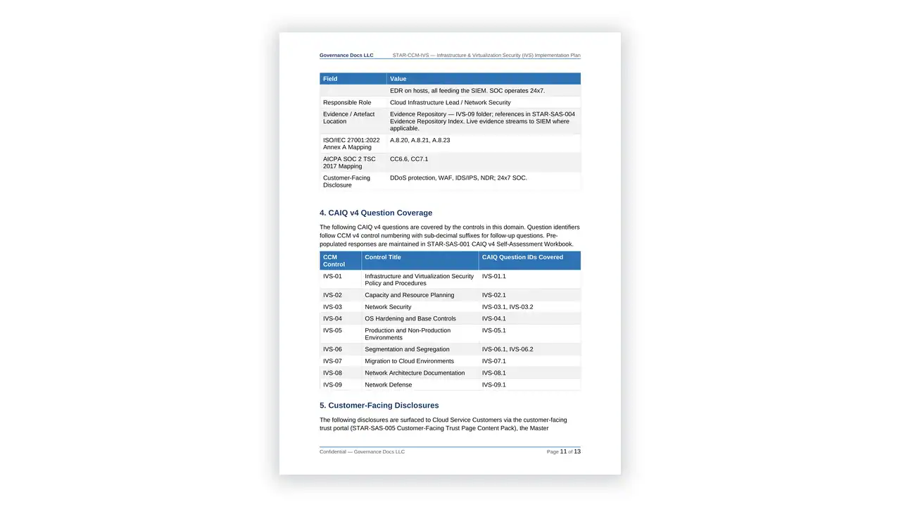 Preview of the Infrastructure-Virtualization from the CSA STAR Cloud Security Toolkit on iso-toolkits.com