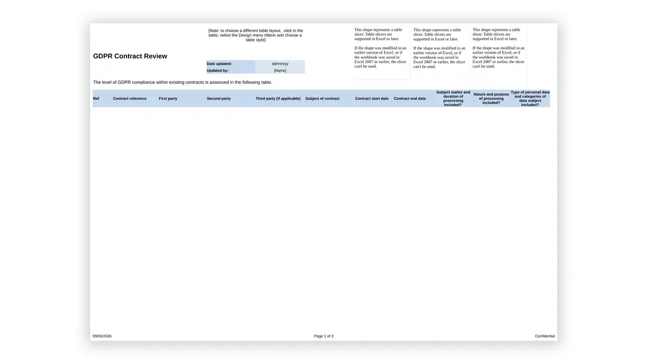 Preview of the GDPR Contract Review Tool from the Data Protection Toolkit on iso-toolkits.com