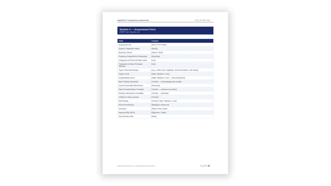 Preview of the 005 from the DPDP Act Toolkit on iso-toolkits.com