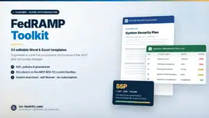 FedRAMP Toolkit — 43 editable Word and Excel templates including the System Security Plan and a Control Implementation, from iso-toolkits.com