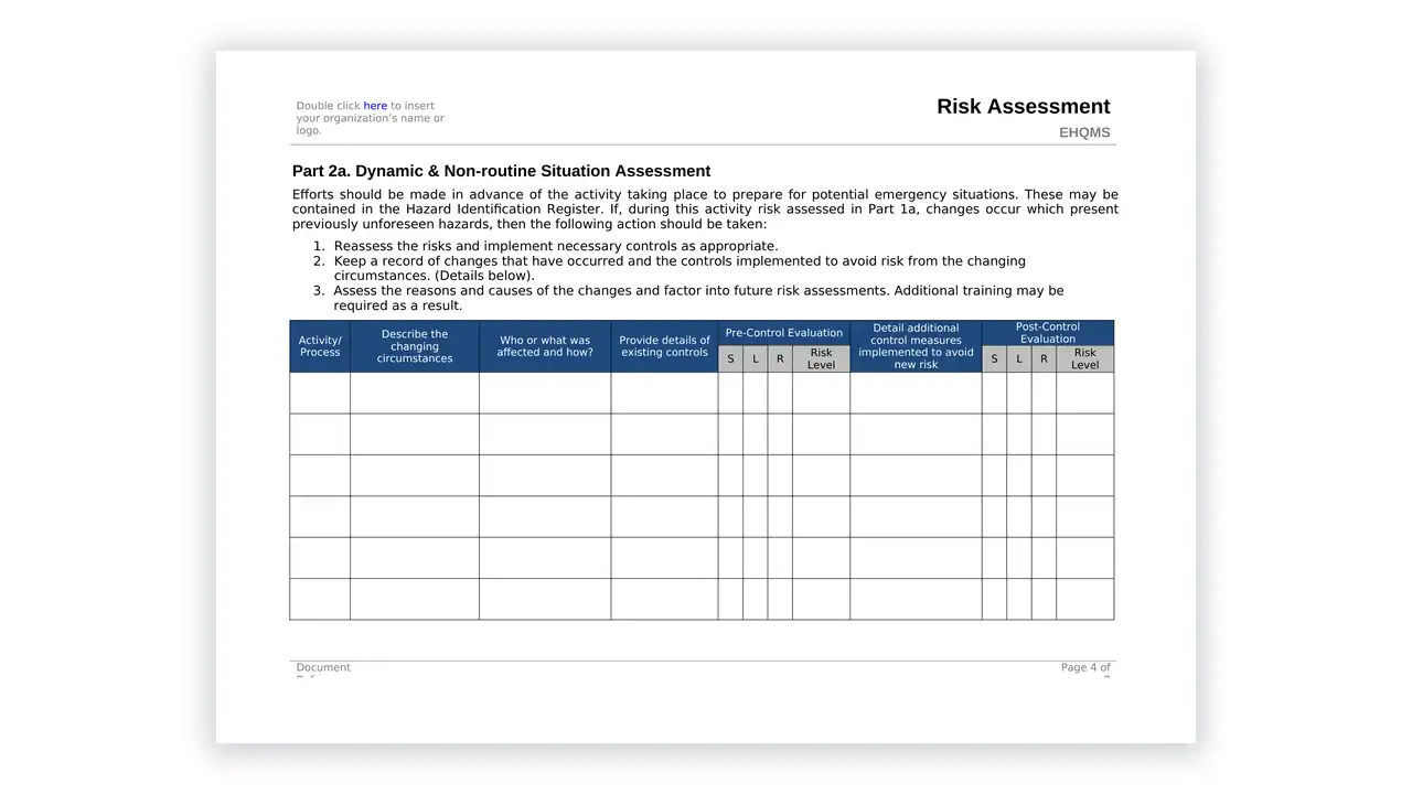 Preview of the 08 OHS Hazard Assessment from the IMS Toolkit on iso-toolkits.com