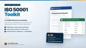 ISO 50001 Toolkit — 47 editable Word and Excel templates including the Energy Review & Baseline and an Energy Performance Indicators, from iso-toolkits.com
