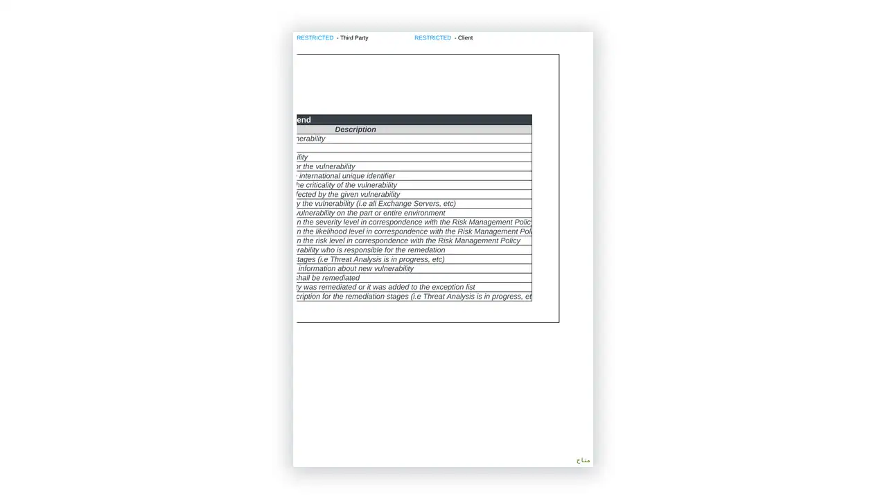 Preview of the REGISTER Vulnerability-Register Template en from the NCA Cybersecurity Toolkit on iso-toolkits.com