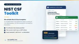 CSF 2.0 documentation - editable Word and Excel templates from iso-toolkits.com