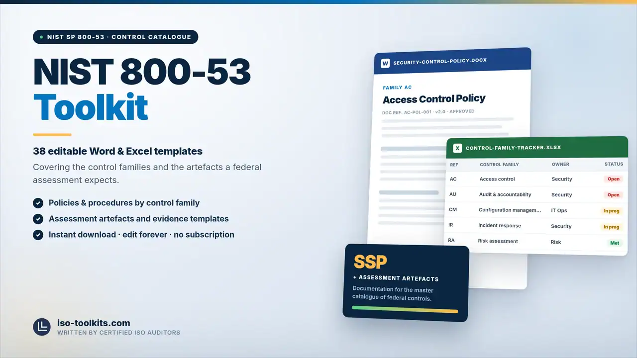 control implementation summary - policies, registers and audit evidence templates